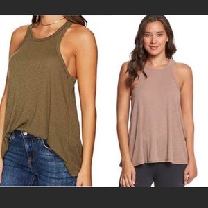 2 Free People racer back ribbed tank tops
